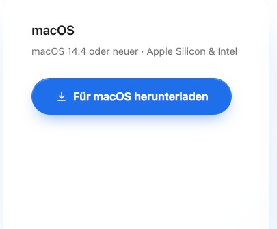 Die macOS-Downloadkarte