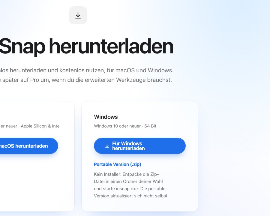InSnap für Windows herunterladen