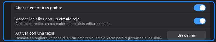 Ajustes de las guías
