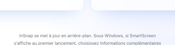 La note de mise à jour automatique sur la page de téléchargement