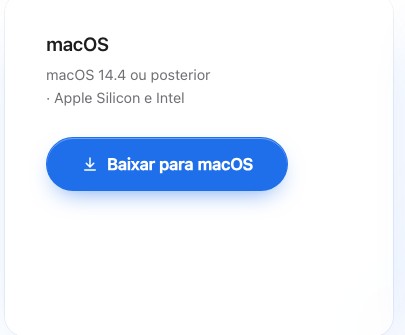 O cartão de download do macOS