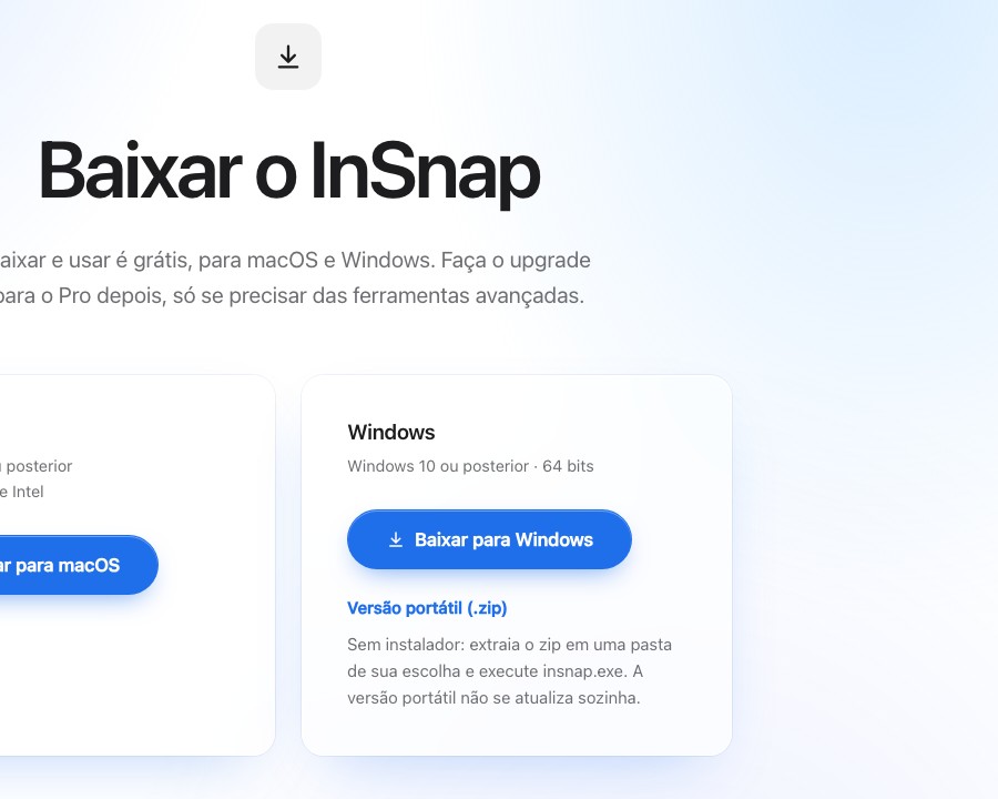 Baixar o InSnap para Windows