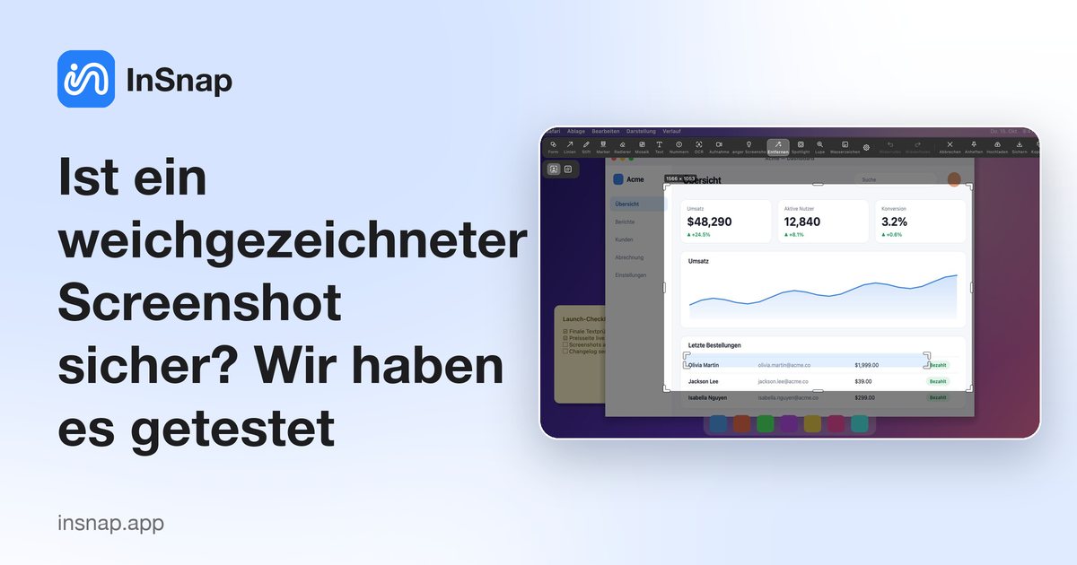 Ist ein weichgezeichneter Screenshot sicher? Wir haben es getestet