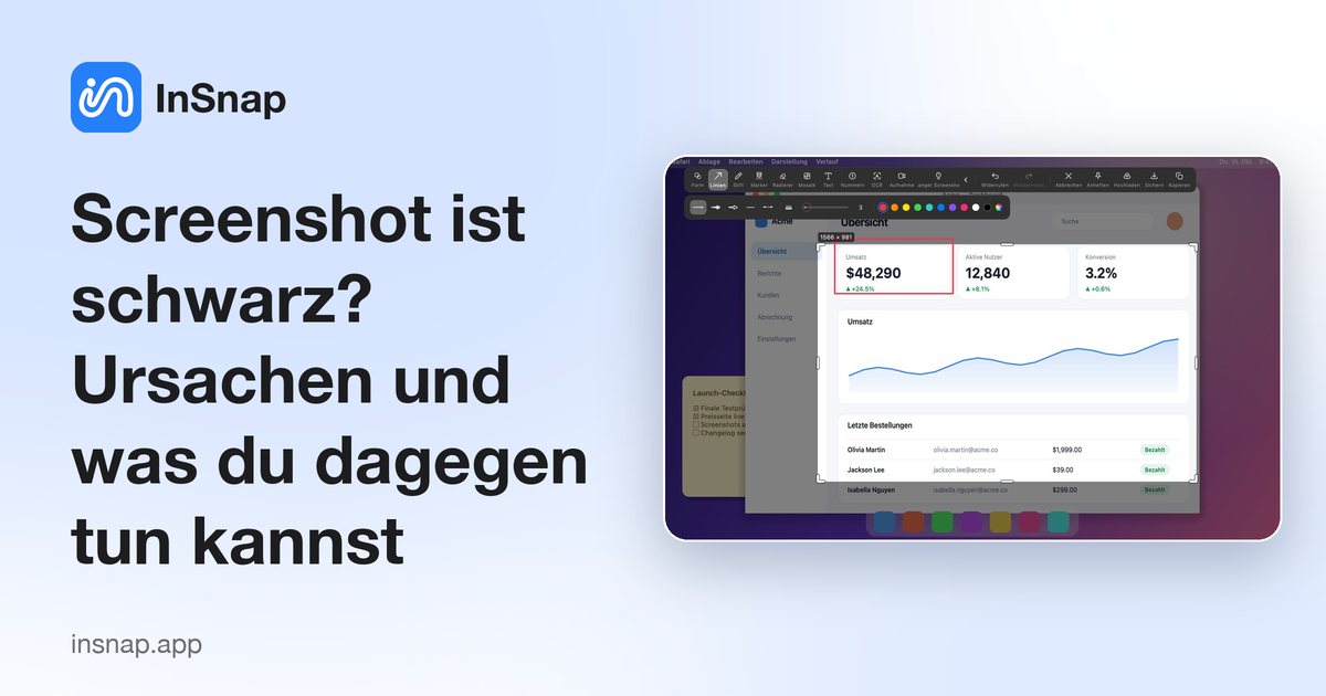 Screenshot ist schwarz? Ursachen und was du dagegen tun kannst