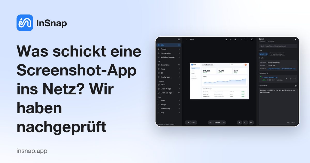 Was schickt eine Screenshot-App ins Netz? Wir haben nachgeprüft