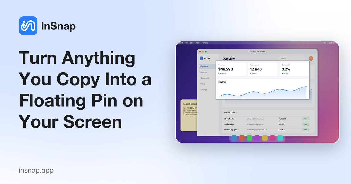 Turn Anything You Copy Into a Floating Pin on Your Screen