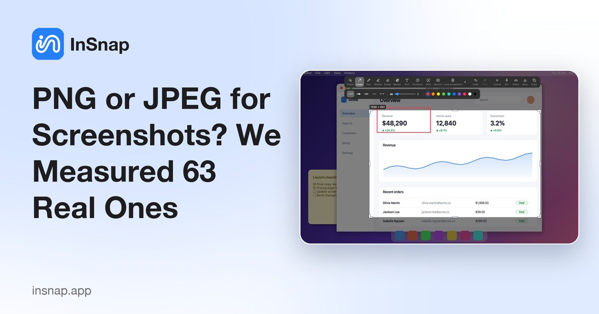 PNG or JPEG for Screenshots? We Measured 63 Real Ones