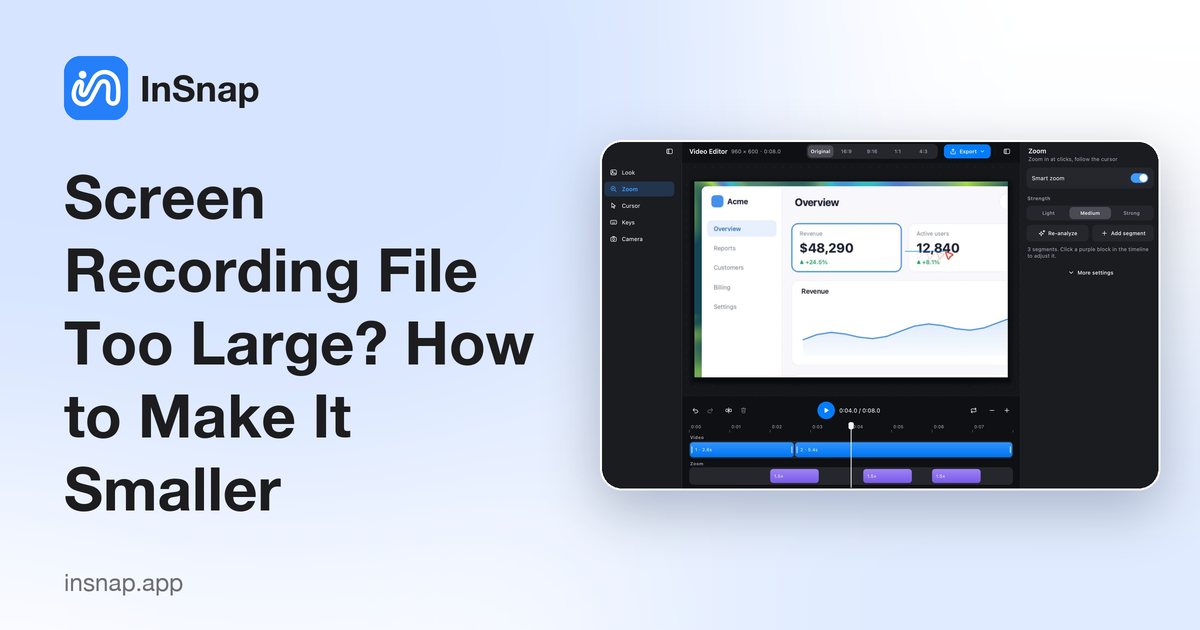 Screen Recording File Too Large? How to Make It Smaller