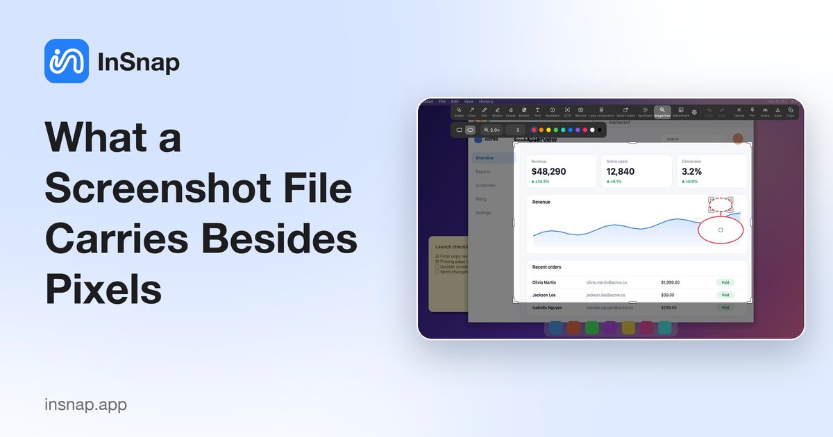 What a Screenshot File Carries Besides Pixels