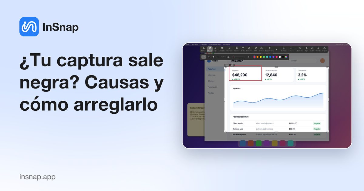 ¿Tu captura sale negra? Causas y cómo arreglarlo