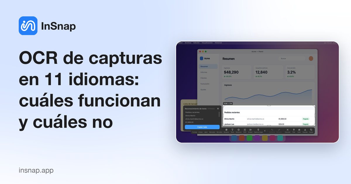 OCR de capturas en 11 idiomas: cuáles funcionan y cuáles no