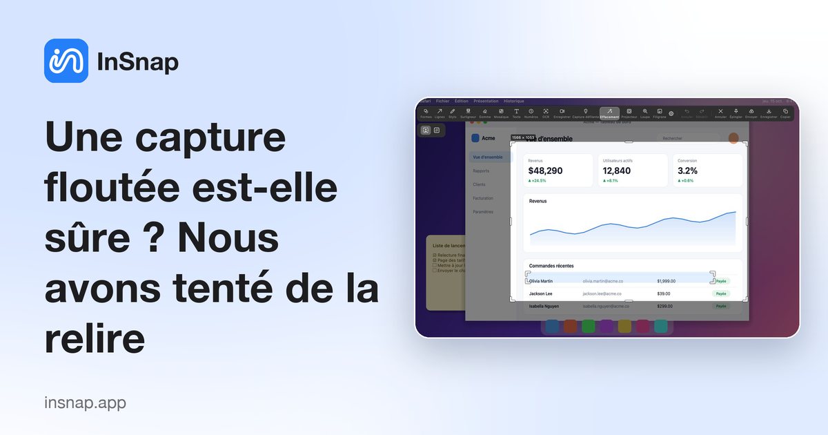 Une capture floutée est-elle sûre ? Nous avons tenté de la relire