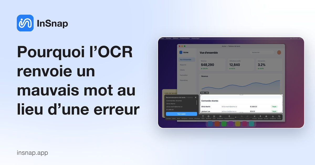 Pourquoi l’OCR renvoie un mauvais mot au lieu d’une erreur