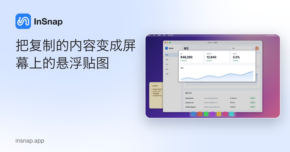 把复制的内容变成屏幕上的悬浮贴图
