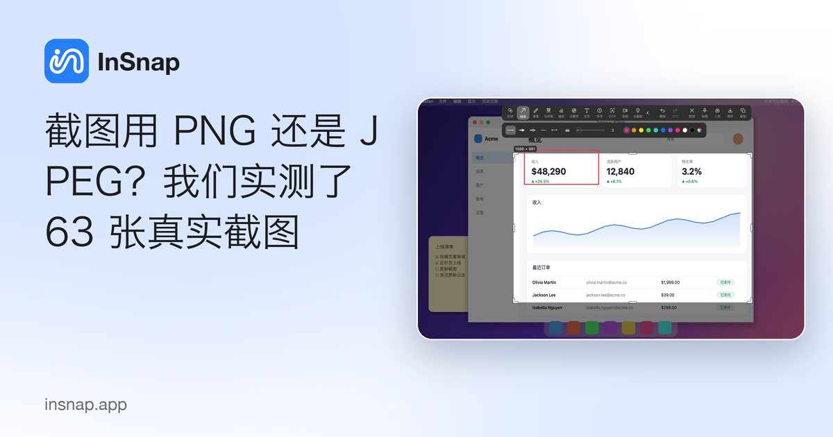 截图用 PNG 还是 JPEG？我们实测了 63 张真实截图