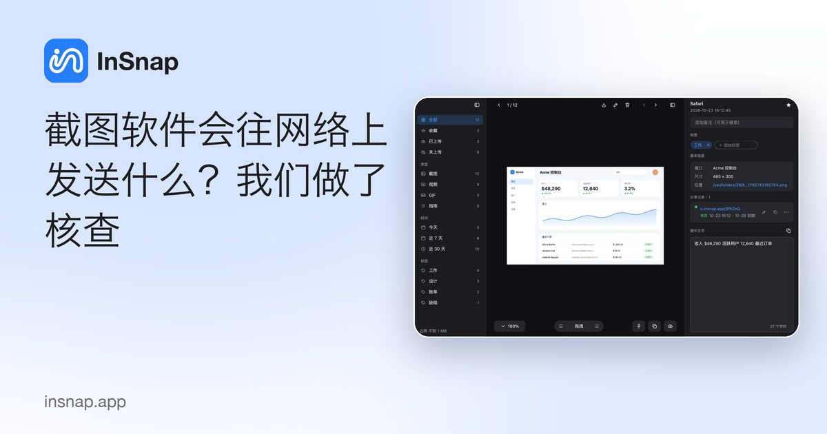 截图软件会往网络上发送什么？我们做了核查
